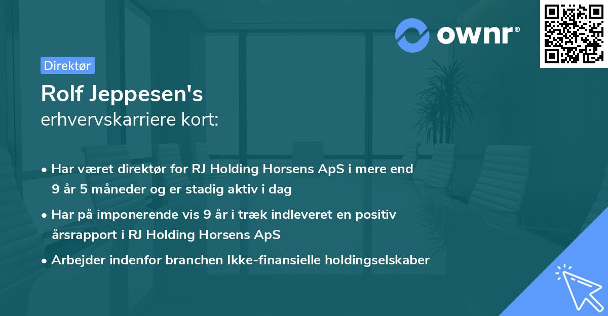 Rolf Jeppesen's erhvervskarriere kort