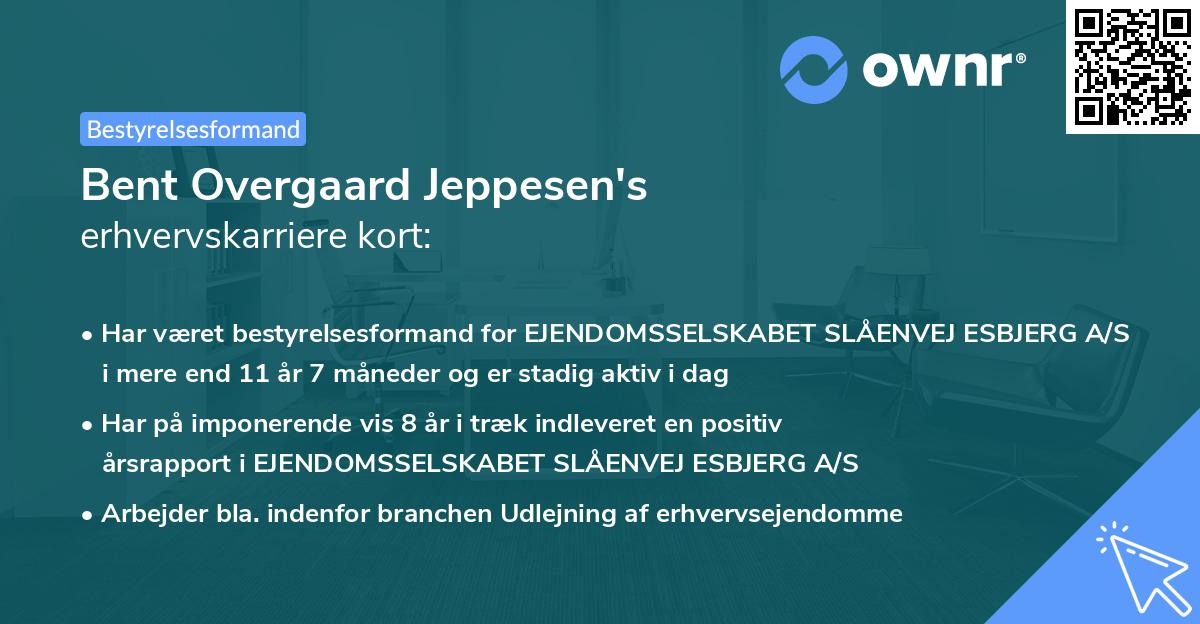 Bent Overgaard Jeppesen's erhvervskarriere kort