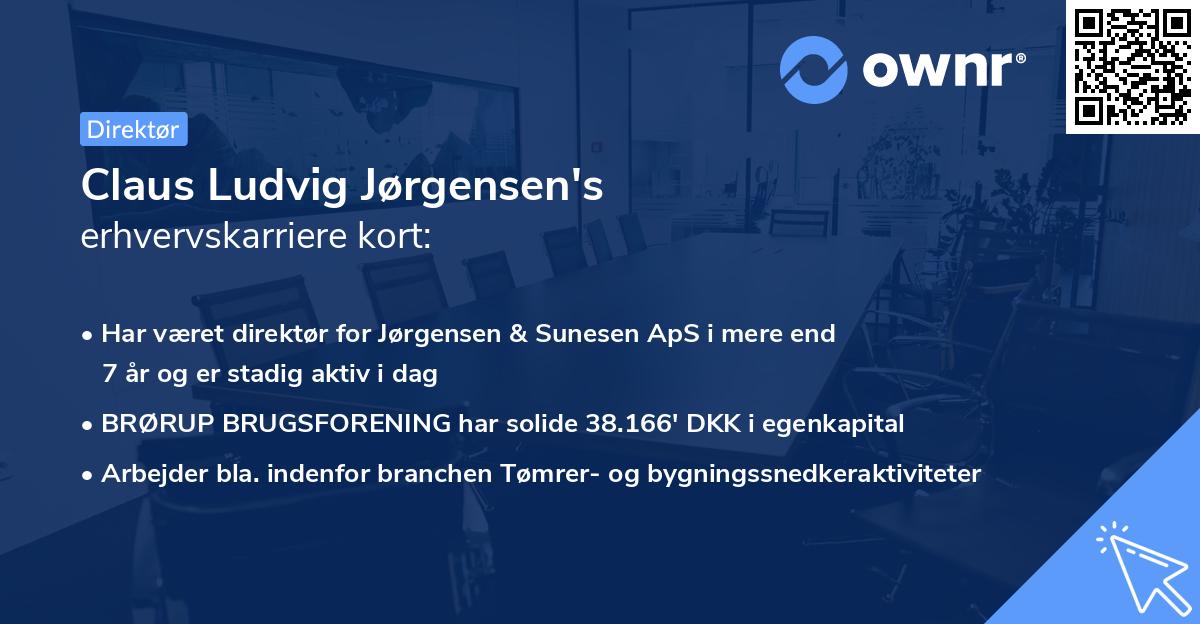 Claus Ludvig Jørgensen's erhvervskarriere kort