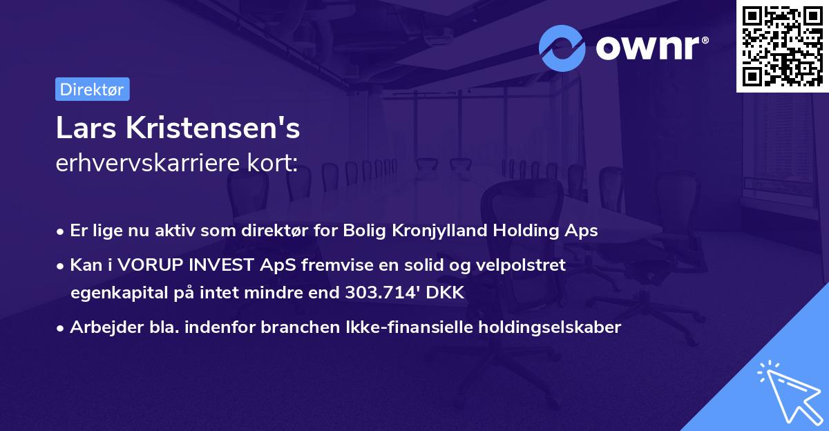Lars Kristensen's erhvervskarriere kort