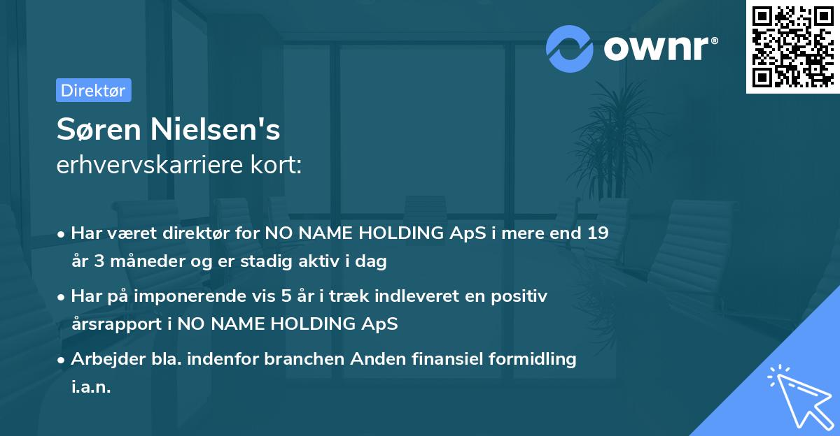 Søren Nielsen's erhvervskarriere kort