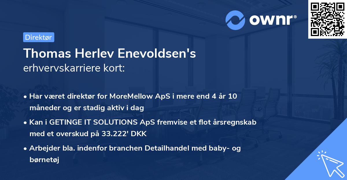 Thomas Herlev Enevoldsen's erhvervskarriere kort