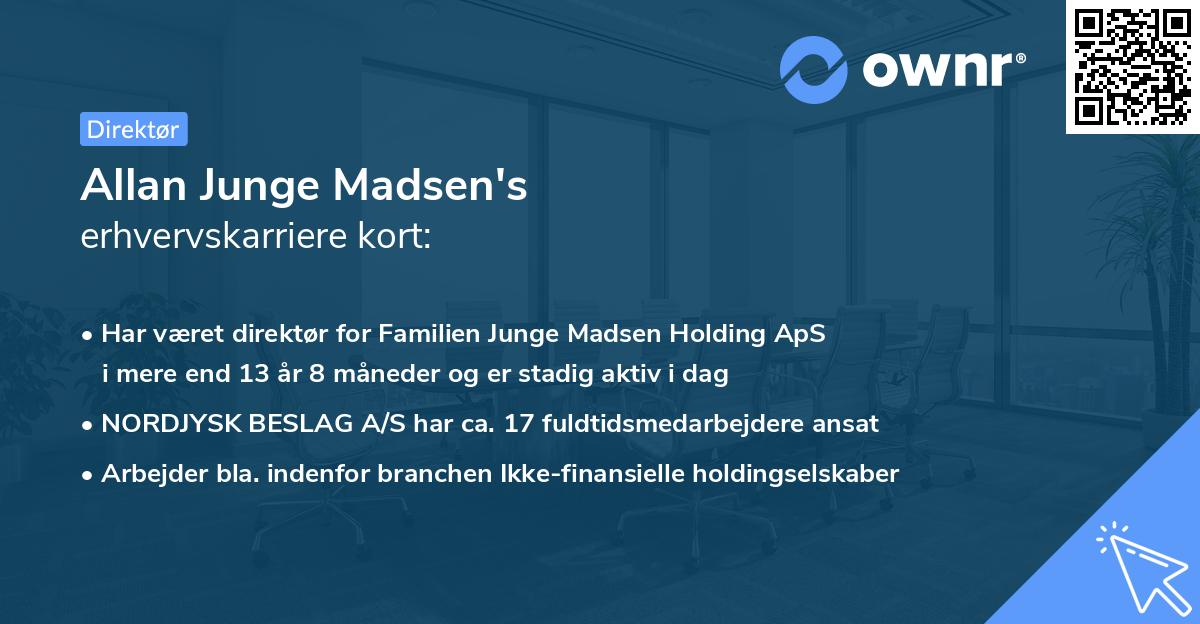 Allan Junge Madsen's erhvervskarriere kort