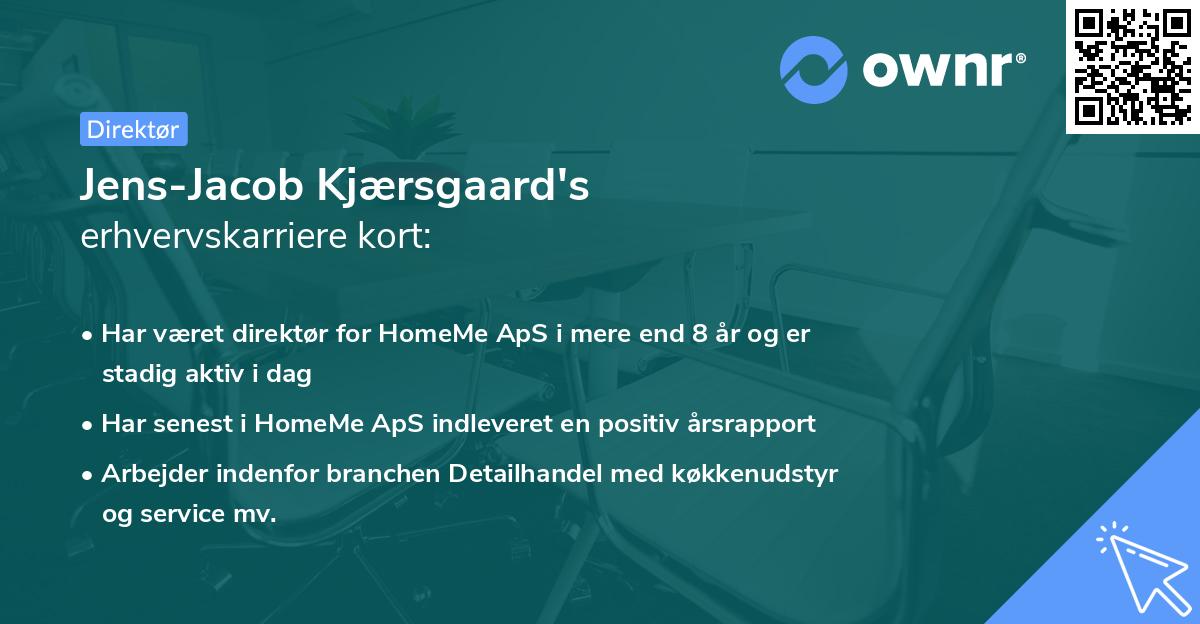 Jens-Jacob Kjærsgaard's erhvervskarriere kort
