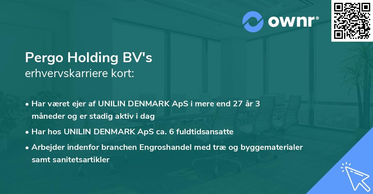 Pergo Holding BV's erhvervskarriere kort