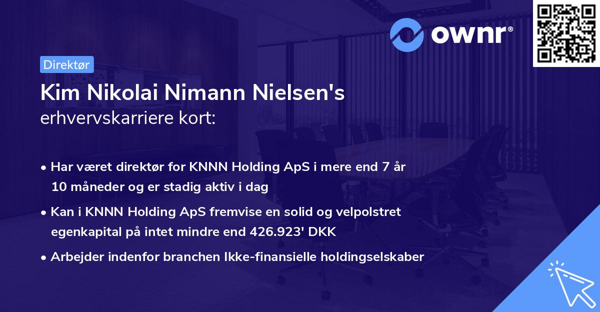 Kim Nikolai Nimann Nielsen's erhvervskarriere kort