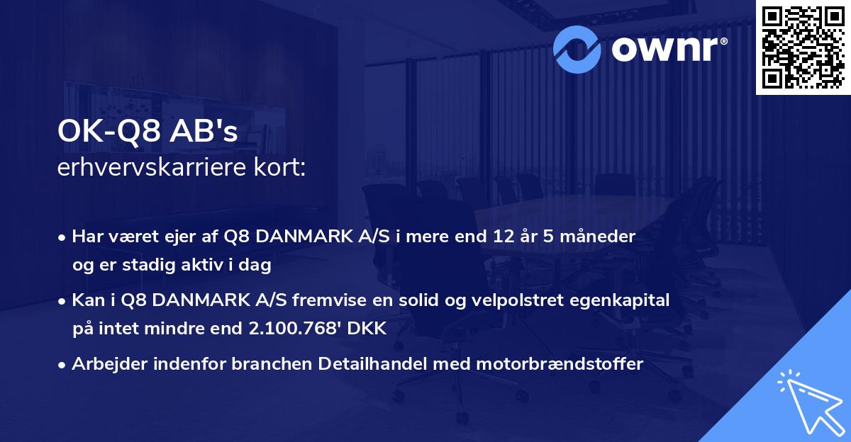 OK-Q8 AB's erhvervskarriere kort