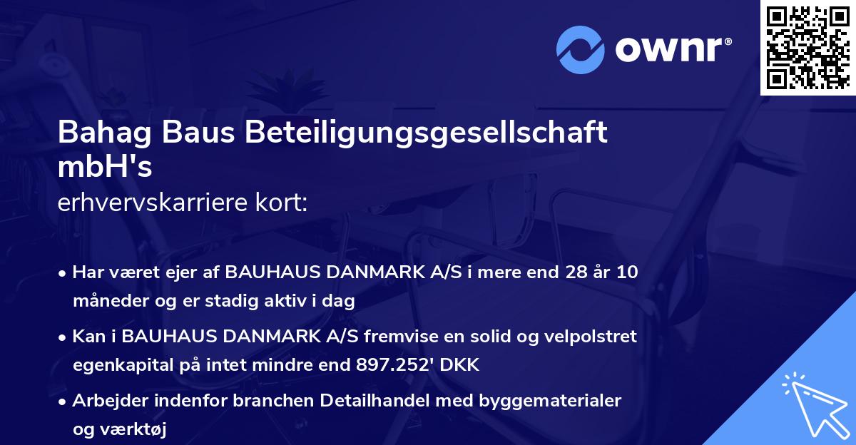 Bahag Baus Beteiligungsgesellschaft mbH's erhvervskarriere kort