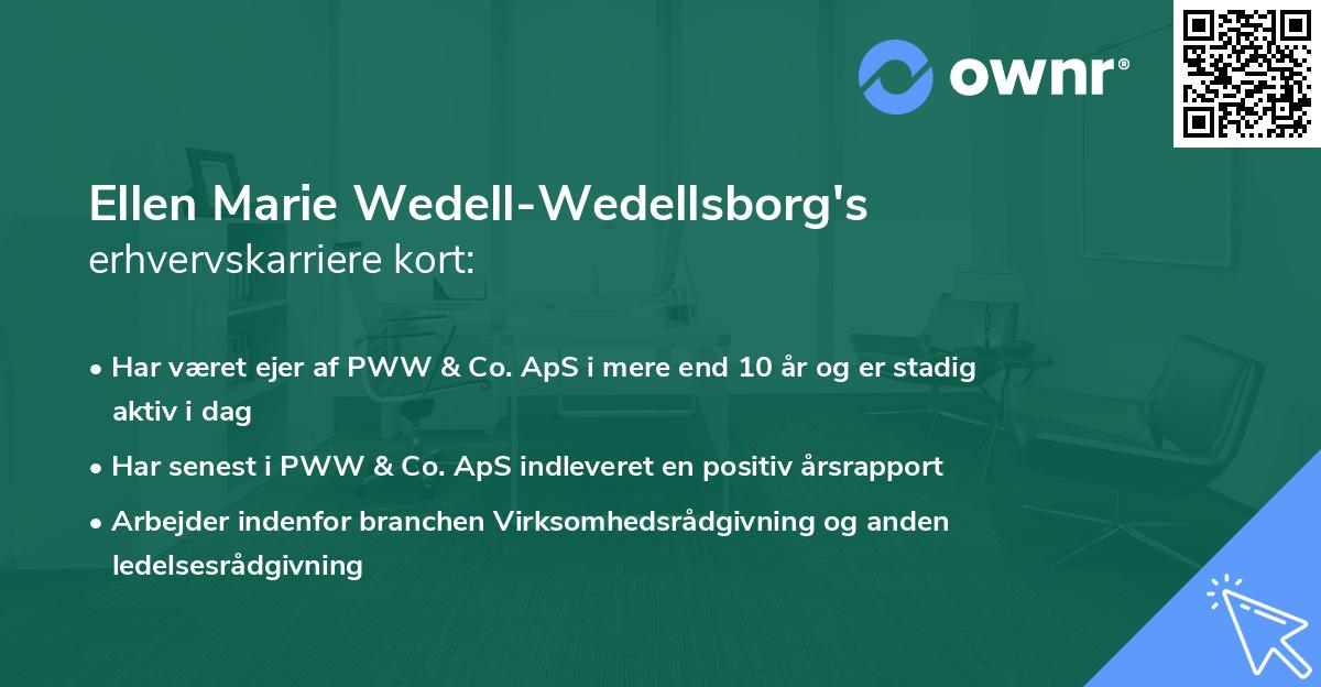 Ellen Marie Wedell-Wedellsborg's erhvervskarriere kort
