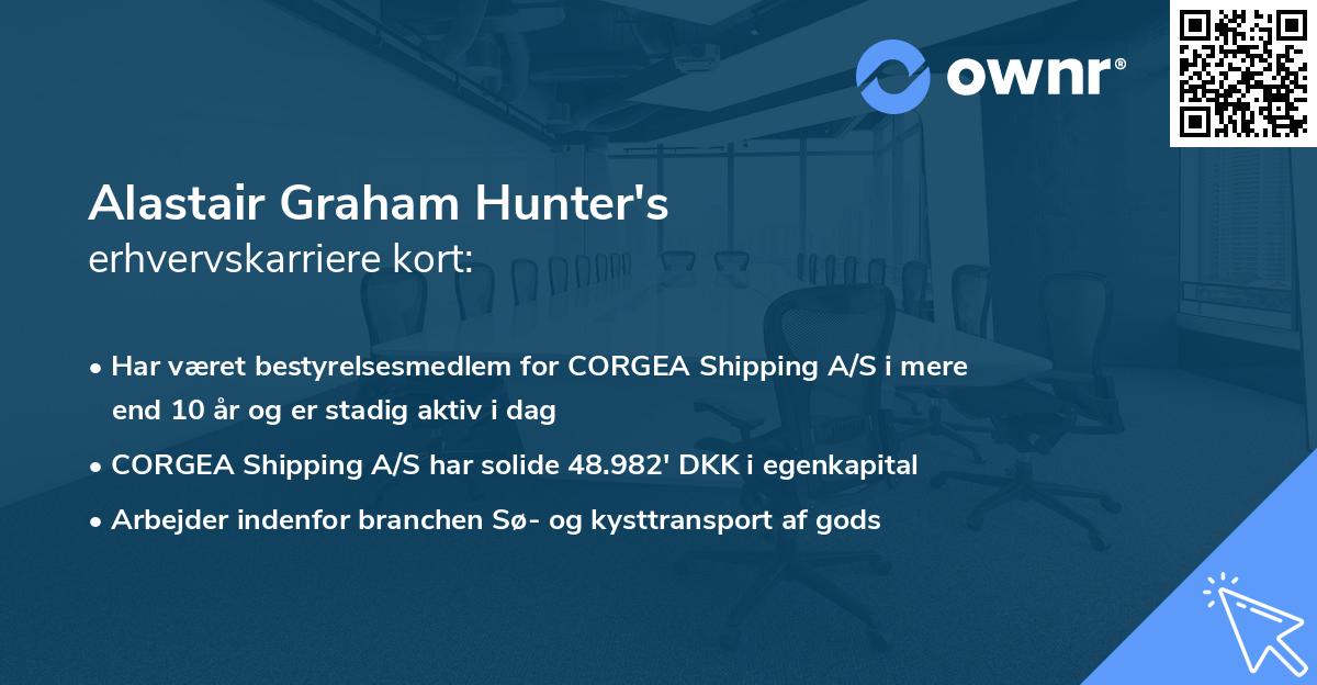 Alastair Graham Hunter's erhvervskarriere kort