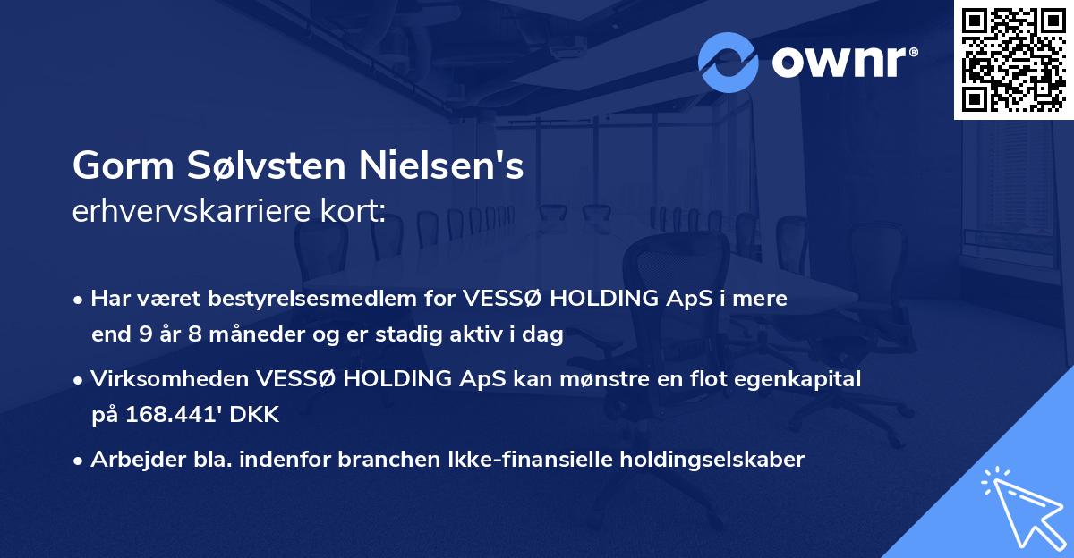 Gorm Sølvsten Nielsen's erhvervskarriere kort