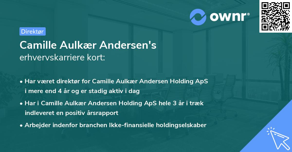 Camille Aulkær Andersen's erhvervskarriere kort