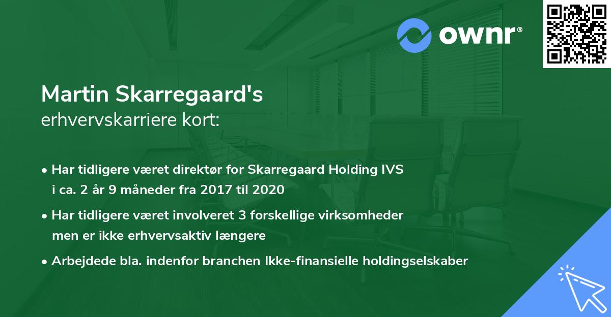 Martin Skarregaard's erhvervskarriere kort