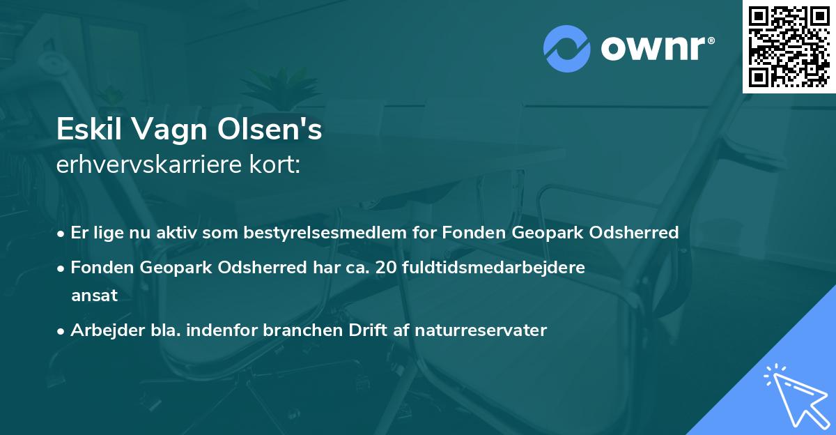 Eskil Vagn Olsen's erhvervskarriere kort
