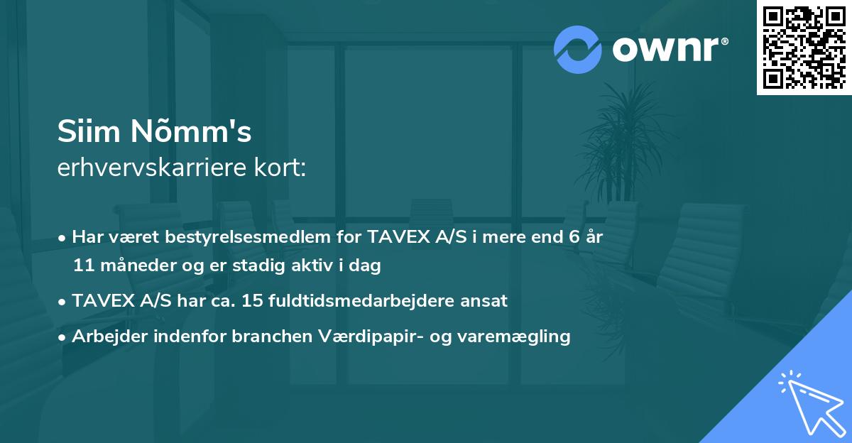 Siim Nõmm's erhvervskarriere kort