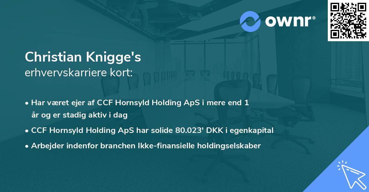 Christian Knigge's erhvervskarriere kort