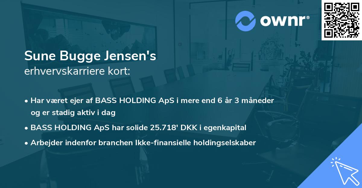 Sune Bugge Jensen's erhvervskarriere kort
