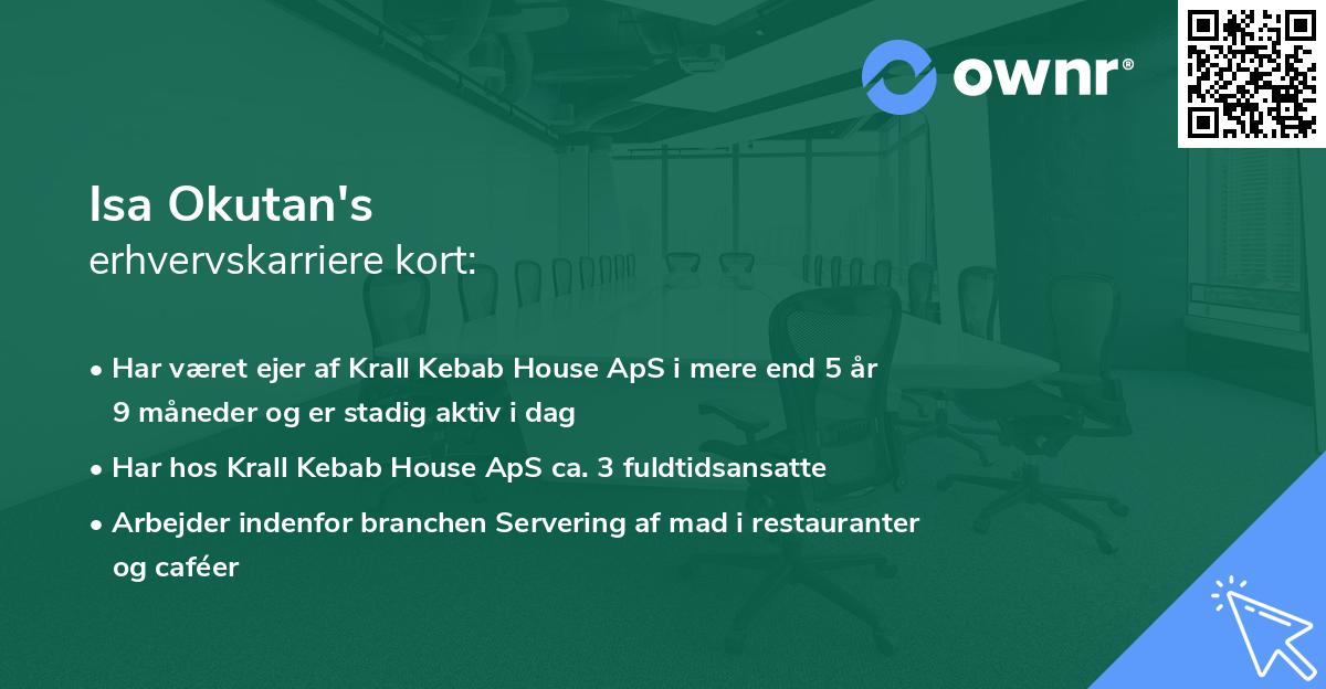 Isa Okutan's erhvervskarriere kort