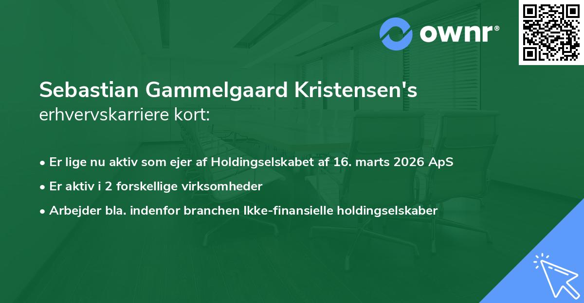 Sebastian Gammelgaard Kristensen's erhvervskarriere kort
