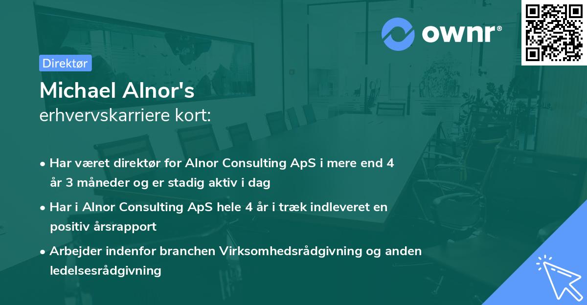 Michael Alnor's erhvervskarriere kort