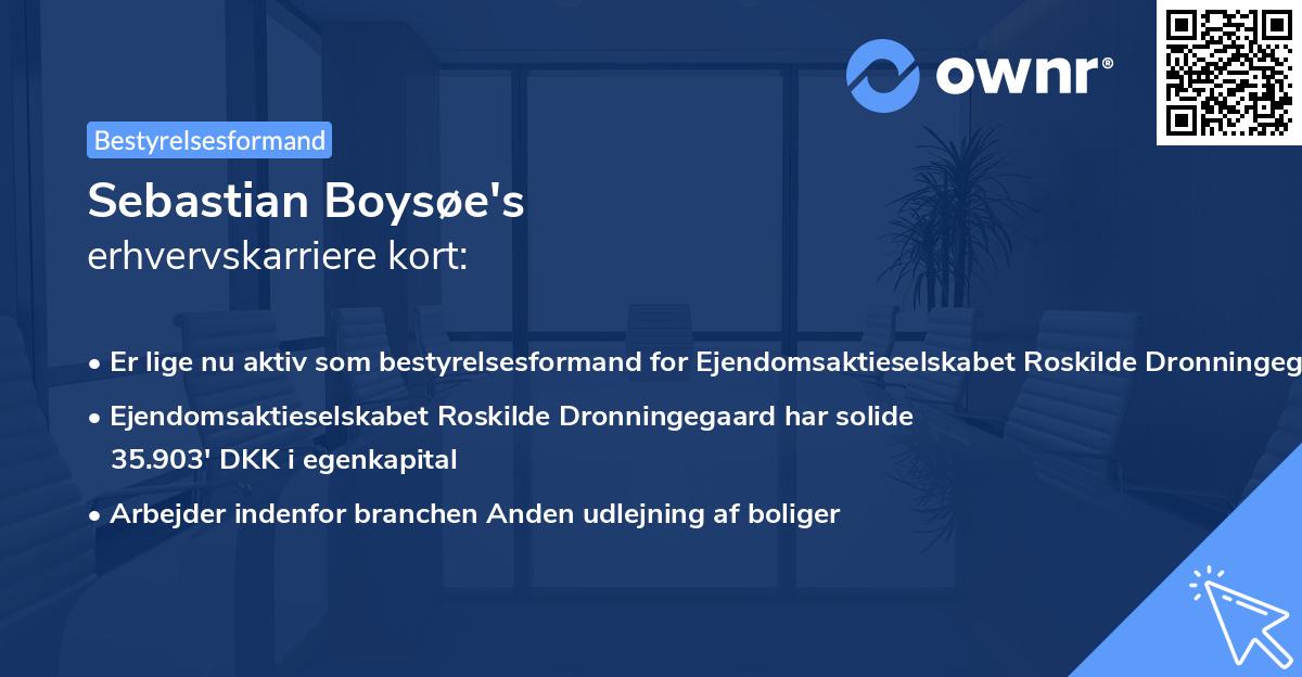 Sebastian Boysøe's erhvervskarriere kort