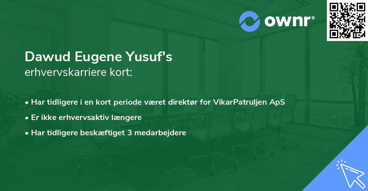 Dawud Eugene Yusuf's erhvervskarriere kort