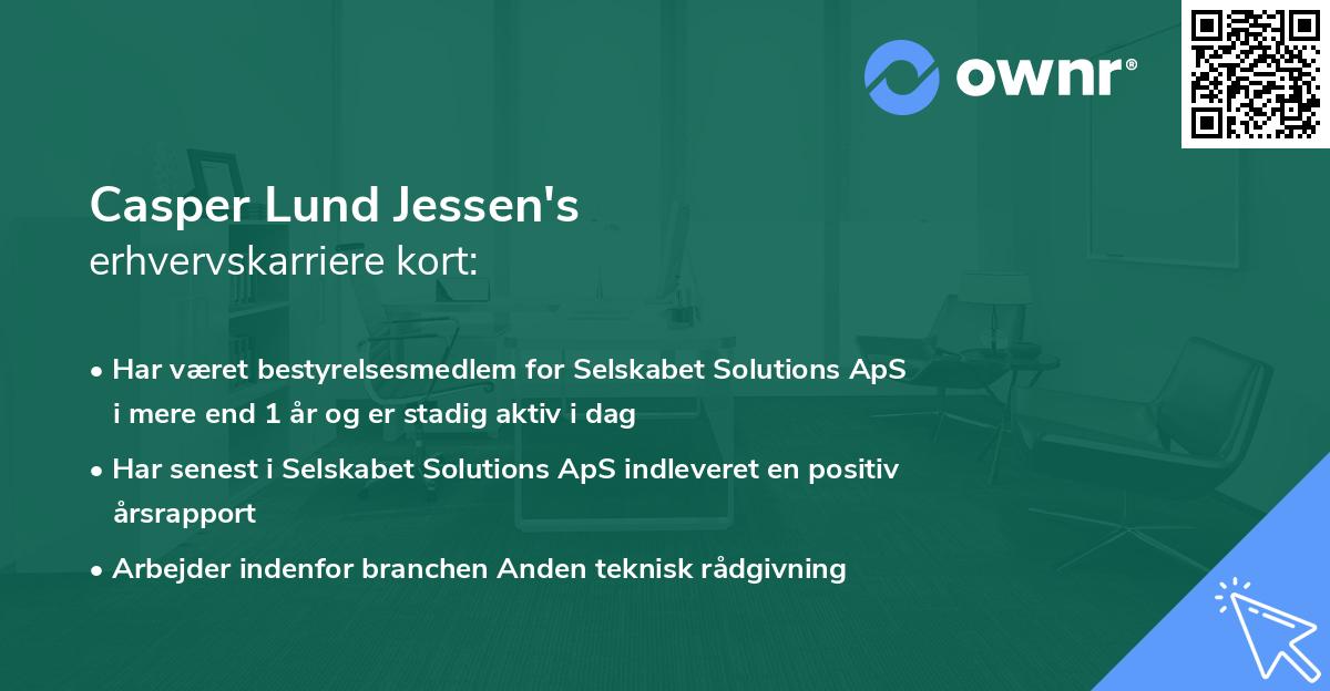 Casper Lund Jessen's erhvervskarriere kort
