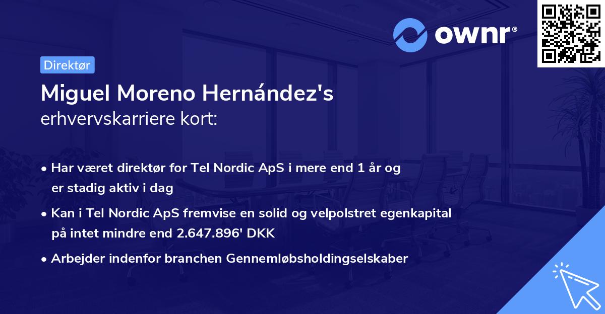 Miguel Moreno Hernández's erhvervskarriere kort