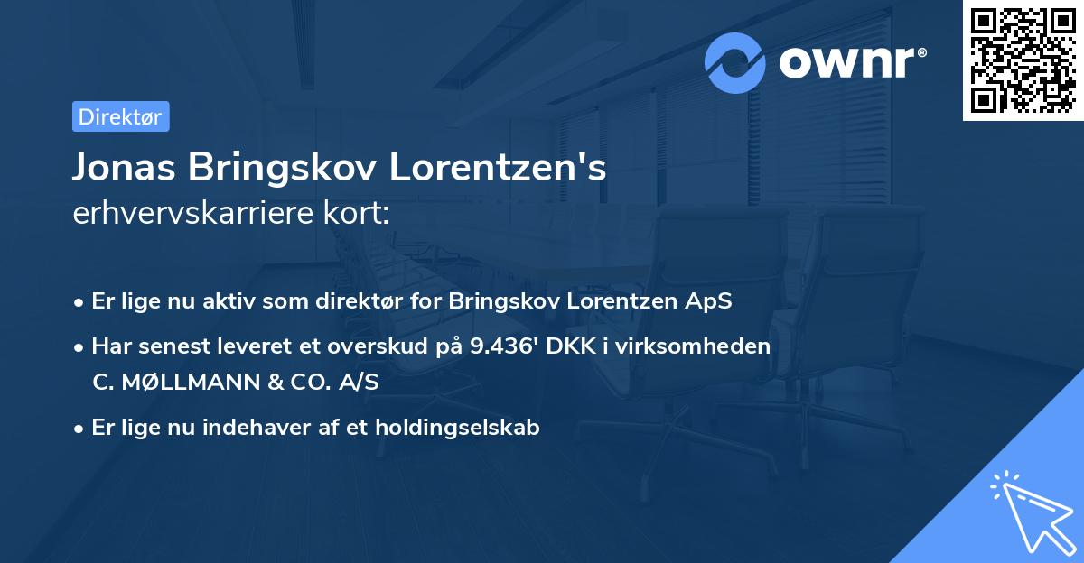 Jonas Bringskov Lorentzen's erhvervskarriere kort