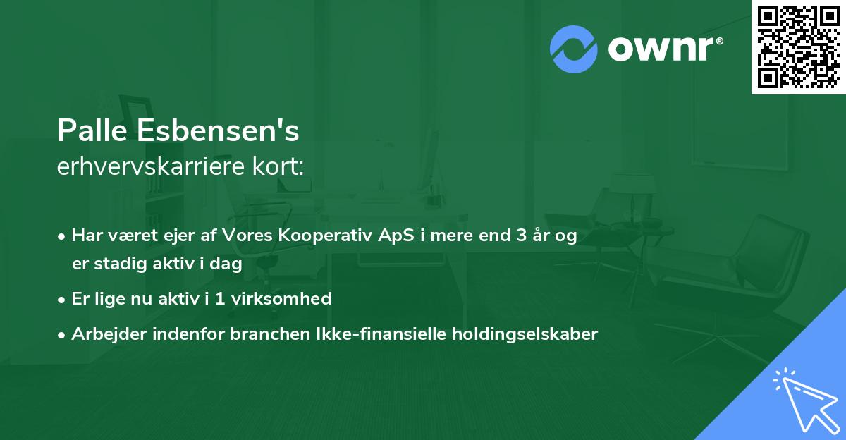 Palle Esbensen's erhvervskarriere kort