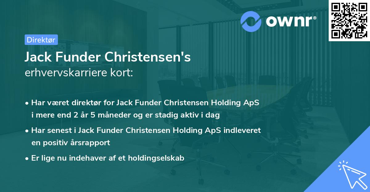 Jack Funder Christensen's erhvervskarriere kort