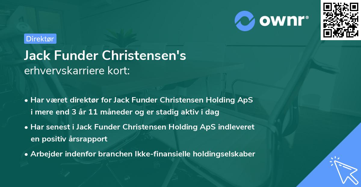 Jack Funder Christensen's erhvervskarriere kort