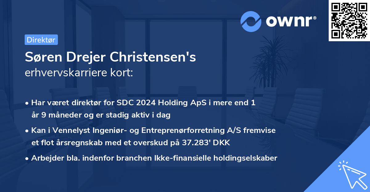 Søren Drejer Christensen's erhvervskarriere kort