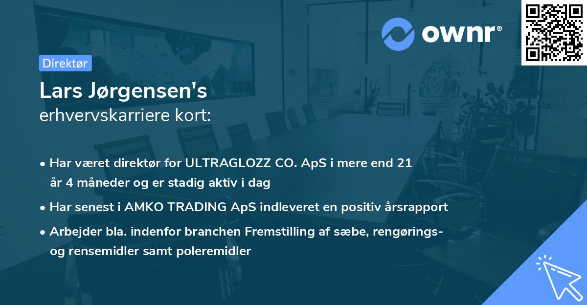 Lars Jørgensen's erhvervskarriere kort