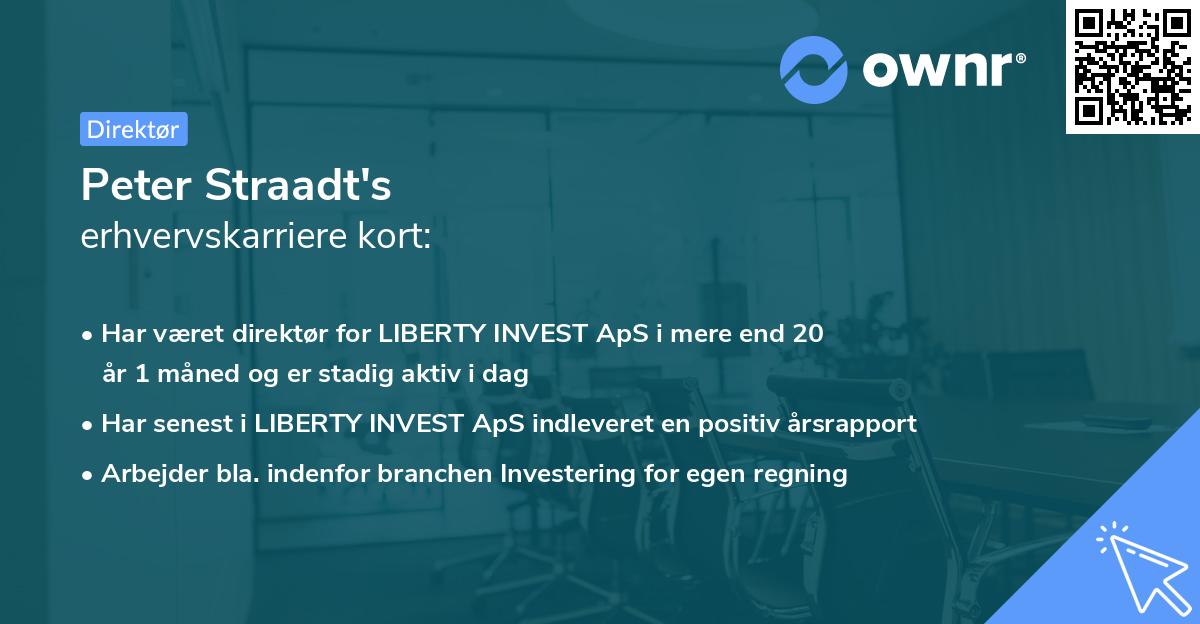 Peter Straadt's erhvervskarriere kort