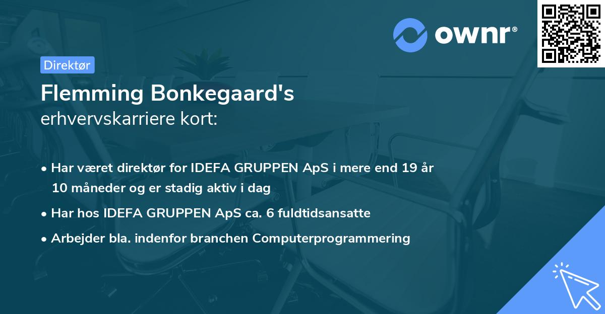 Flemming Bonkegaard's erhvervskarriere kort