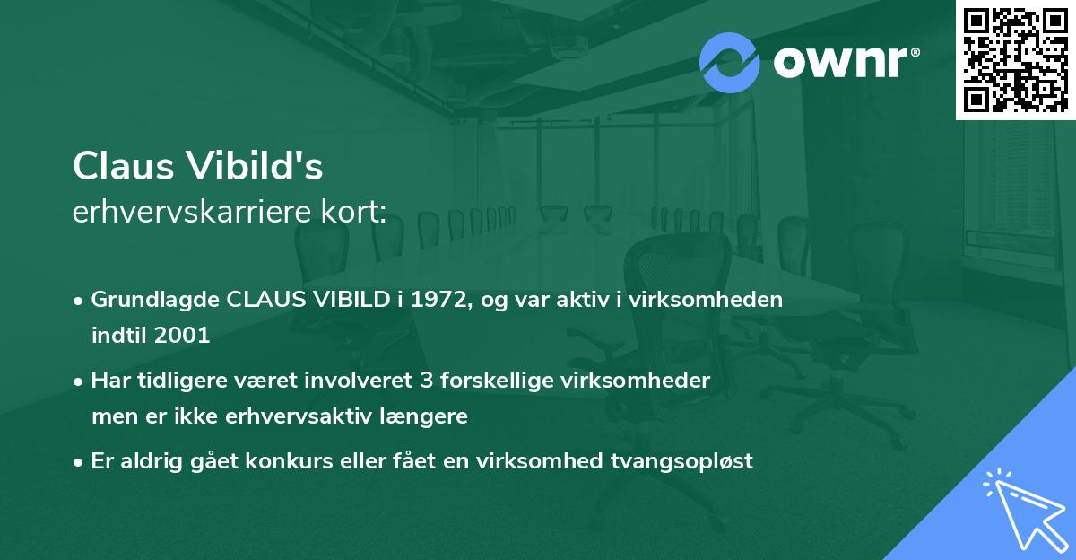 Claus Vibild's erhvervskarriere kort