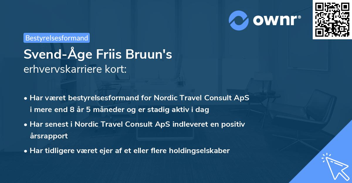 Svend-Åge Friis Bruun's erhvervskarriere kort