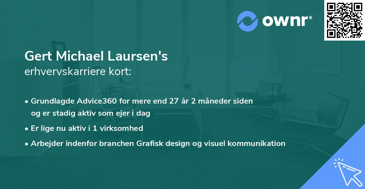 Gert Michael Laursen's erhvervskarriere kort