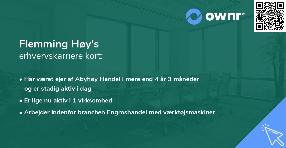 Flemming Høy's erhvervskarriere kort