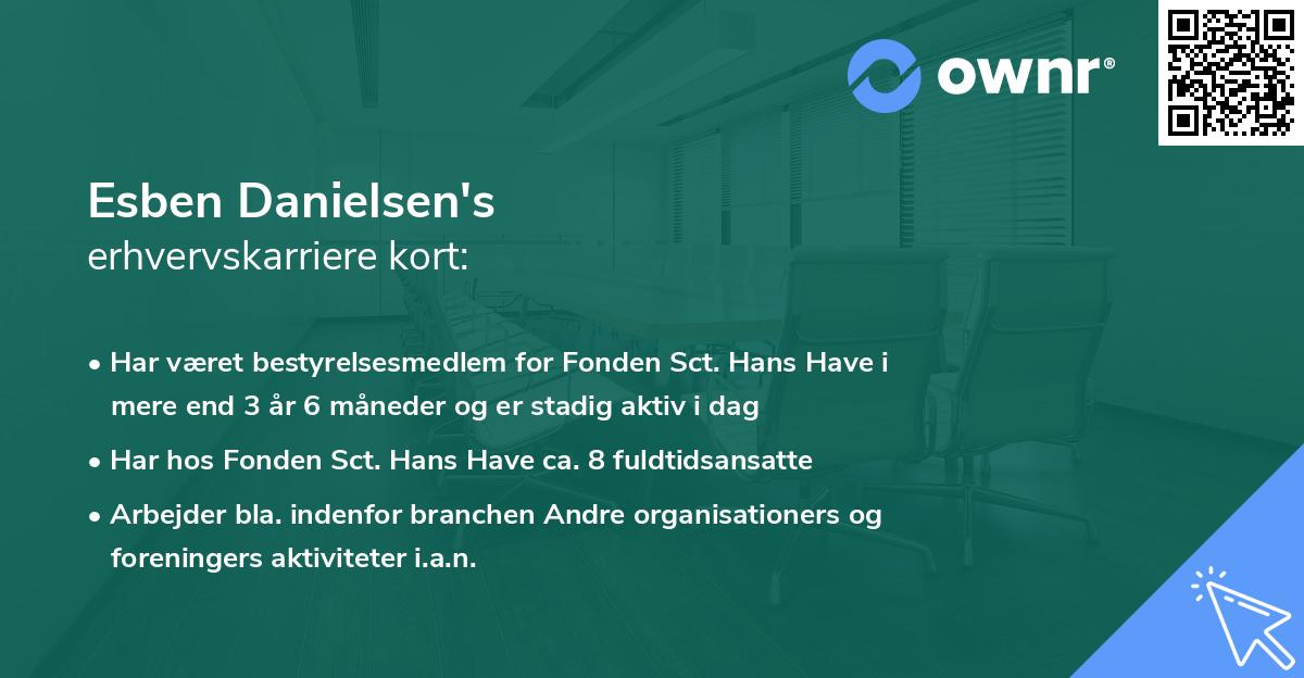 Esben Danielsen's erhvervskarriere kort
