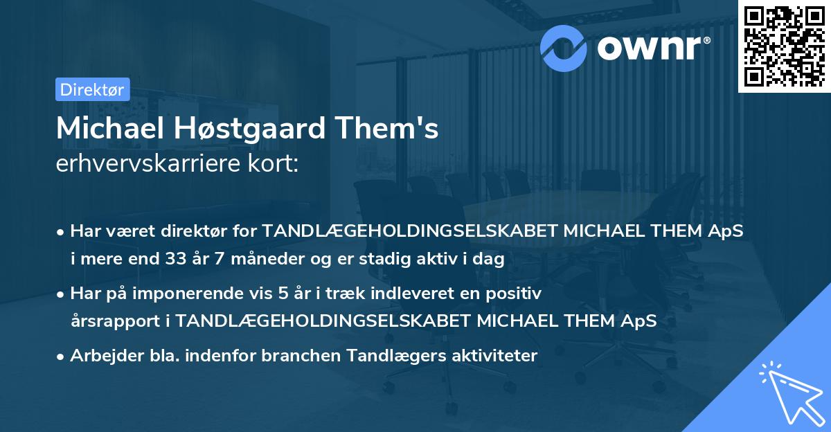 Michael Høstgaard Them's erhvervskarriere kort