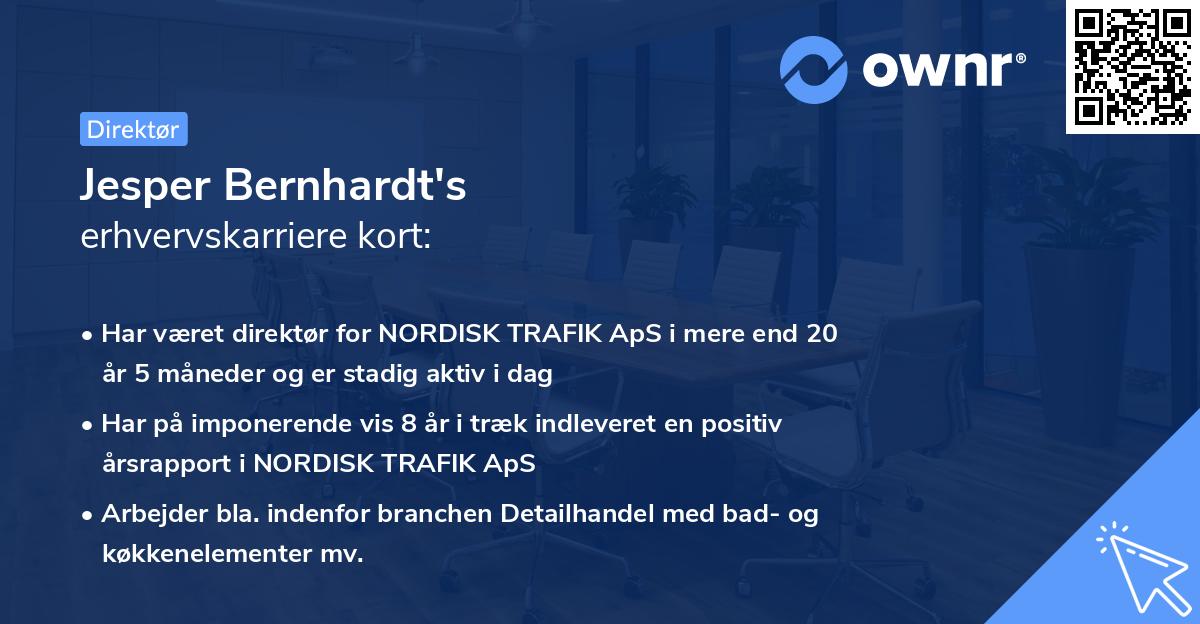 Jesper Bernhardt's erhvervskarriere kort