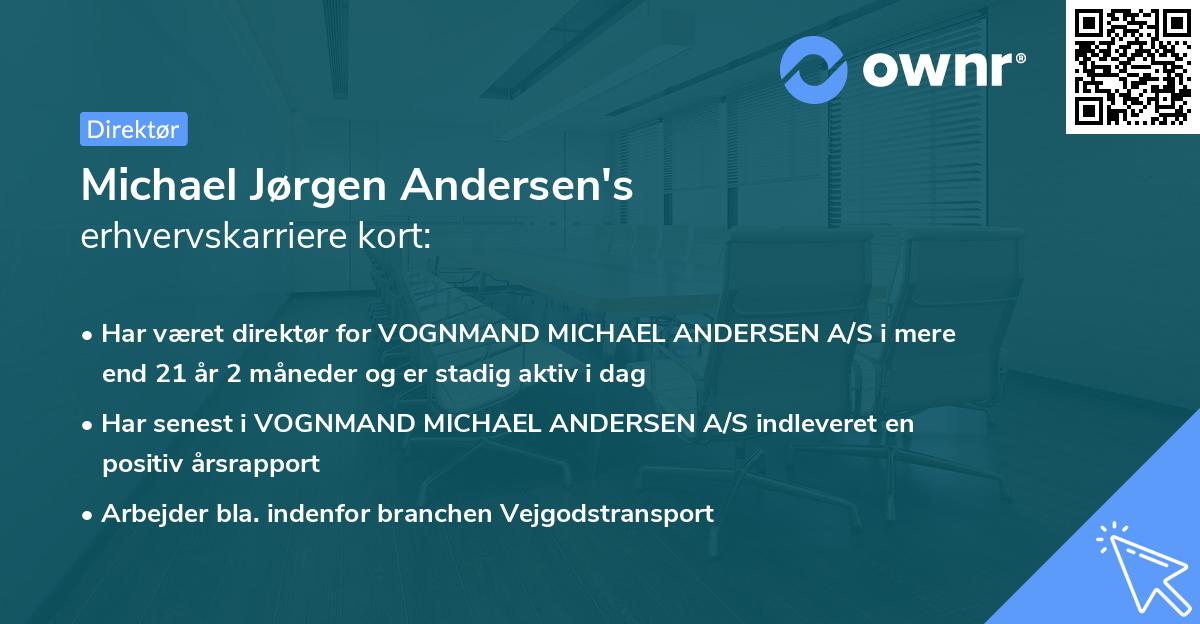 Michael Jørgen Andersen's erhvervskarriere kort