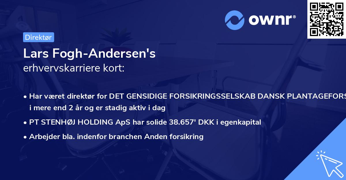 Lars Fogh-Andersen's erhvervskarriere kort