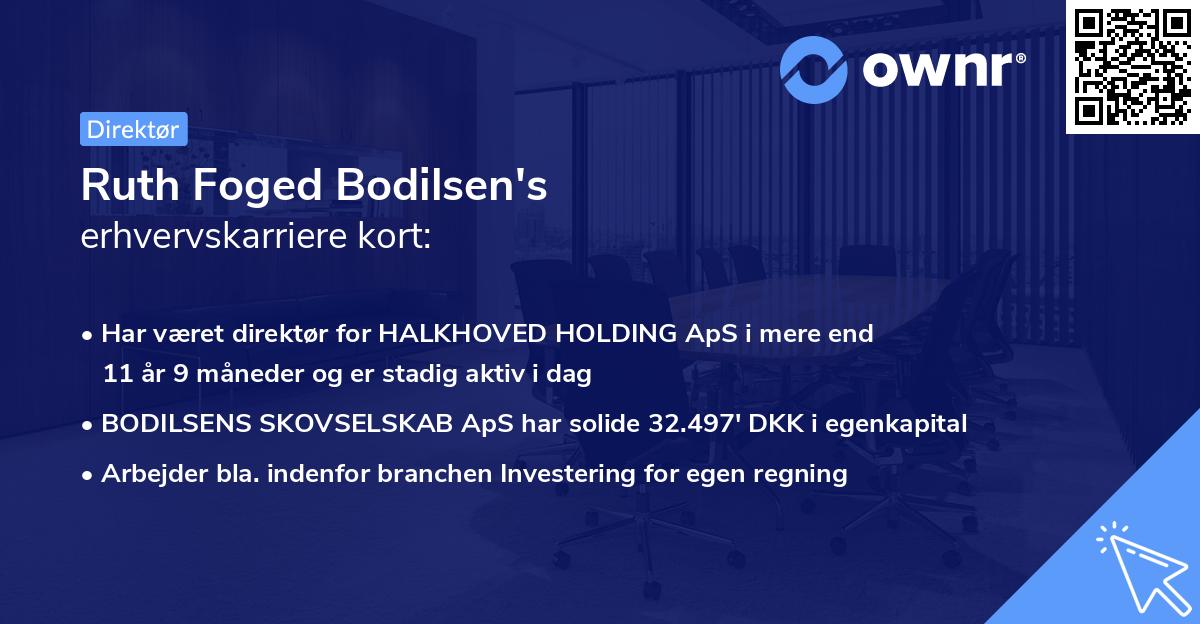 Ruth Foged Bodilsen's erhvervskarriere kort
