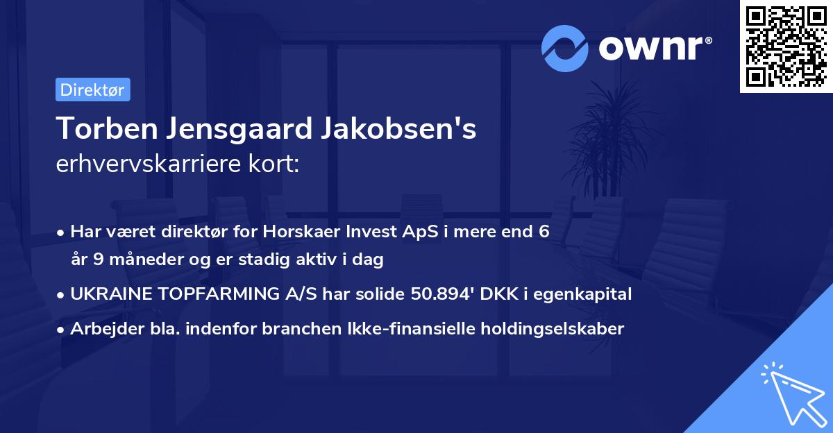 Torben Jensgaard Jakobsen's erhvervskarriere kort