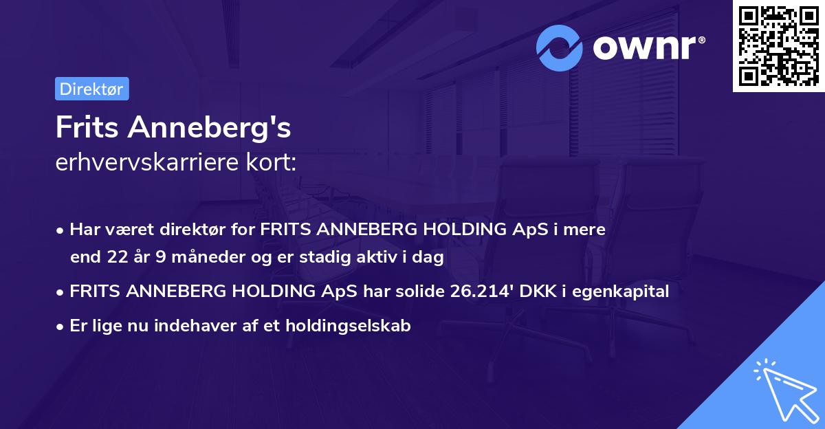 Frits Anneberg's erhvervskarriere kort