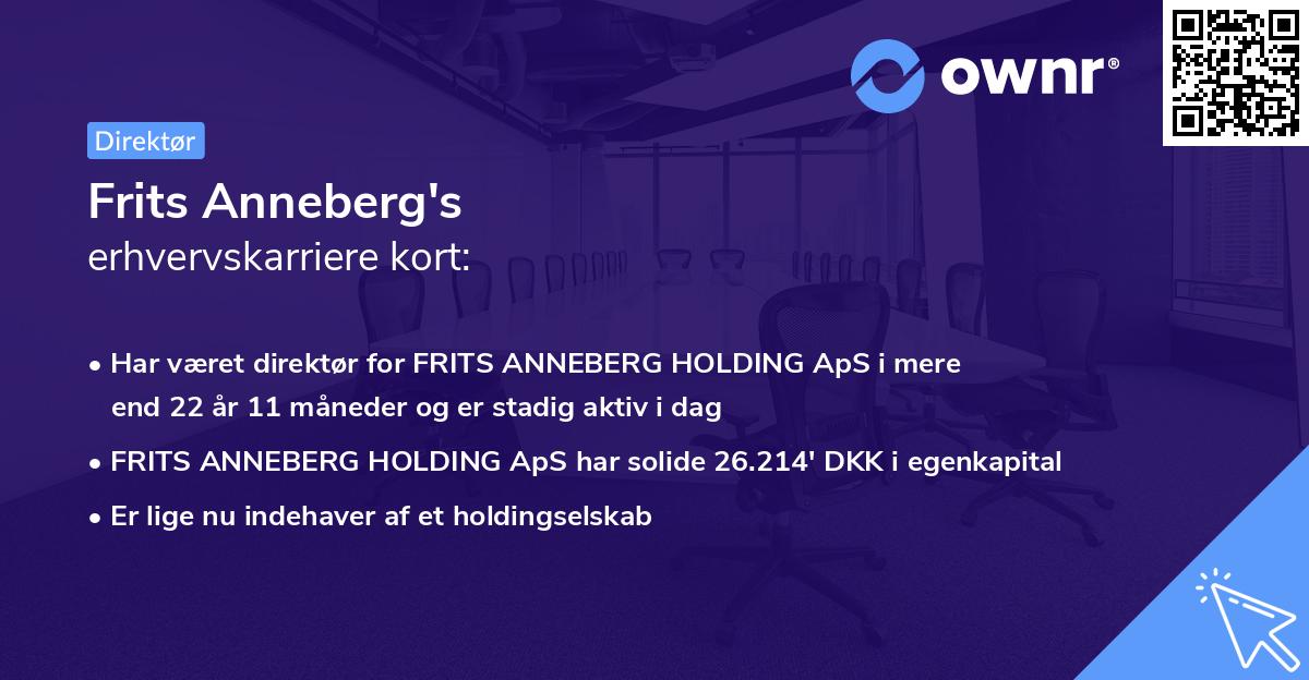 Frits Anneberg's erhvervskarriere kort