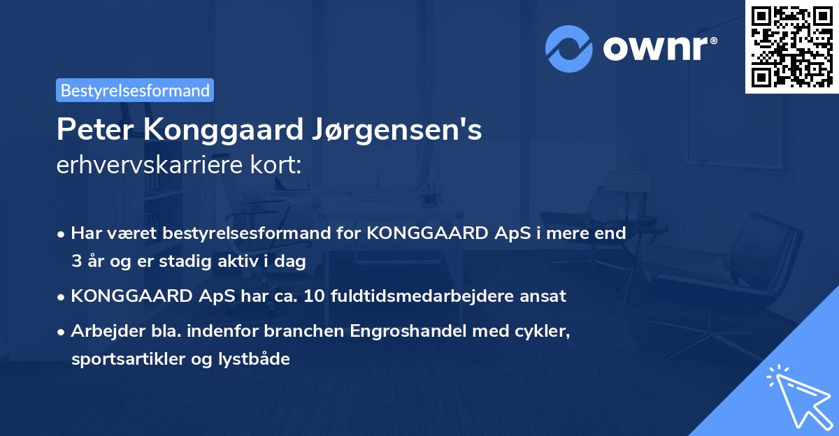 Peter Konggaard Jørgensen's erhvervskarriere kort